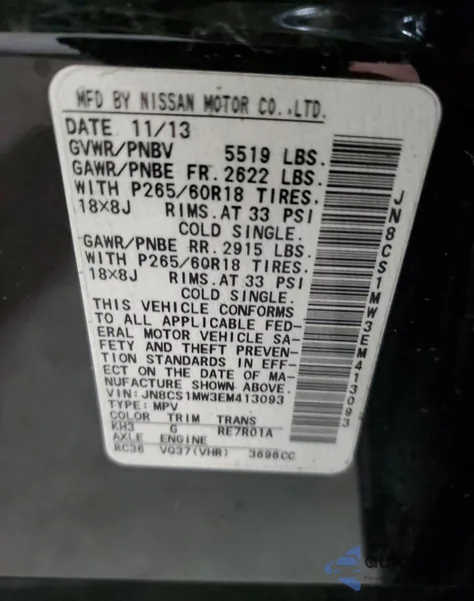 2017 Infiniti Qx70 from USA, damaged, VIN JN8CS1MW3EM413093